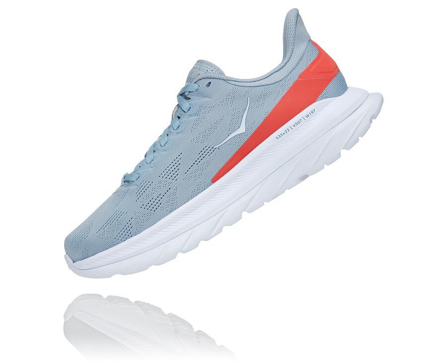 Hoka One One Koşu Ayakkabısı Kadın Mavi/Beyaz - Mach 4 - EK3052491